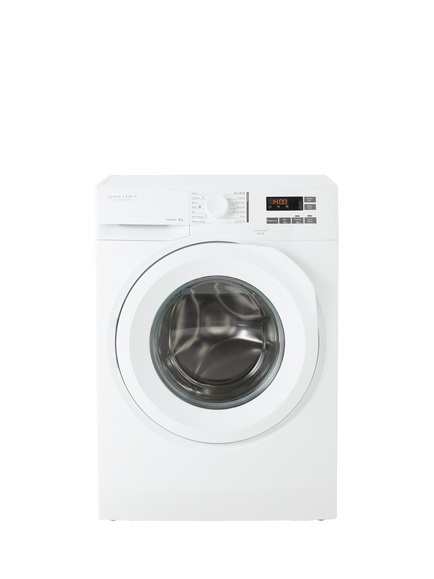 John Lewis JLWM5845 OUTLET Freestanding Washing Machine, 8kg Load, 1400rpm Spin, Like New, White, White