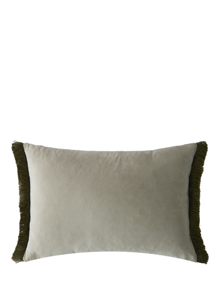 William Morris At Home Marigold Rectangular Cushion, Olive - view 2, Olive Green