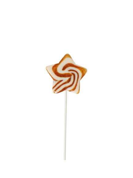 Natural Candy Salted Caramel Star Swirl Lollipop, 35g - view 2, Multi