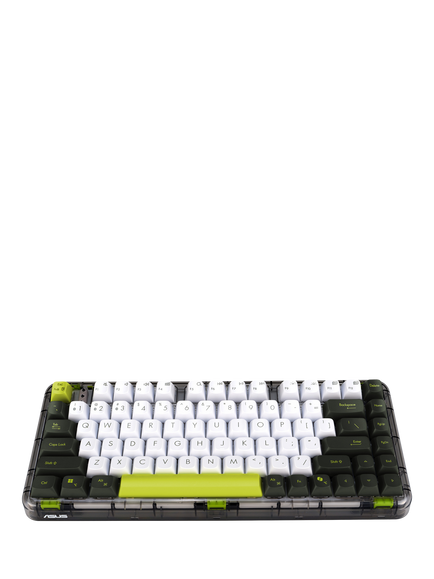 ASUS KD201 Jelly75 Compact Wireless Keyboard, Volt Green - view 2, Volt Green