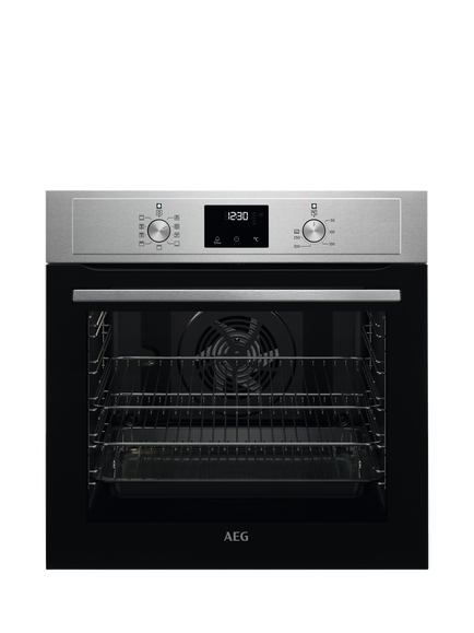 AEG BEX335011M Built In Electric Single Oven, Stainless Steel, Stainless Steel