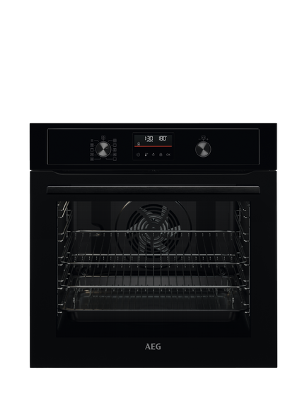 AEG BPX535061B Built In Electric Single Oven, Black, Black