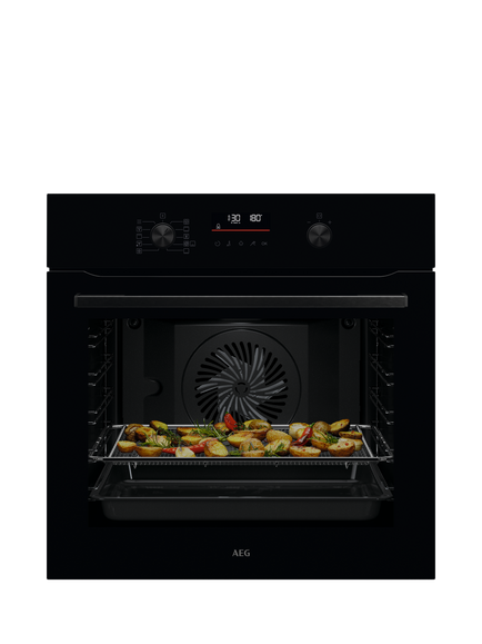 AEG OS6PB50AK 60cm Built In Oven, Black, Black