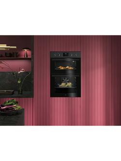 AEG OU5NP20B Built In Electric Double Oven, Black - view 2, Black
