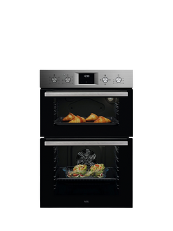 AEG OU5NP20M Built In Electric Double Oven, Stainless Steel, Stainless Steel