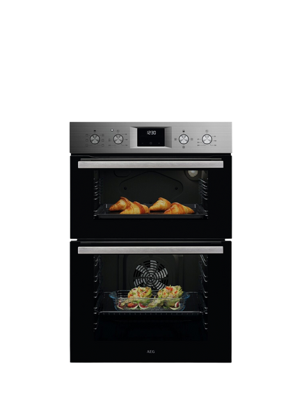 AEG OU5NP20M Built In Electric Double Oven, Stainless Steel, Stainless Steel