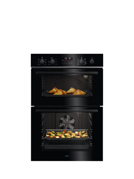 AEG TU5CP40B Built In Electric Double Oven, Black, Black