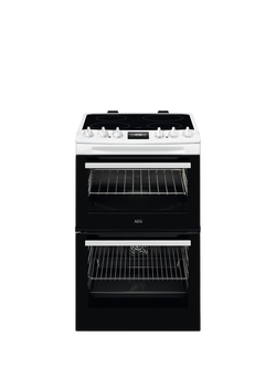 AEG CCX1530ACW Freestanding Ceramic Hob Electric Cooker, White, White
