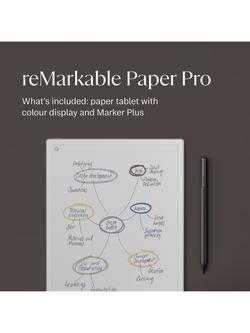 reMarkable Paper Pro Tablet, 11.8” Colour Display, with Marker Plus, Grey - view 2, Grey