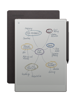 reMarkable Paper Pro Tablet, 11.8” Colour Display, with Marker Plus & Book Folio Case, Basalt