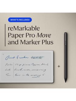reMarkable Paper Pro Move Tablet, 7.3” Colour Display with Marker Plus, Grey - view 2, Grey