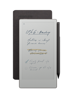 reMarkable Paper Pro Move Tablet, 7.3” Colour Display with Marker Plus & Book Folio Case, Basalt