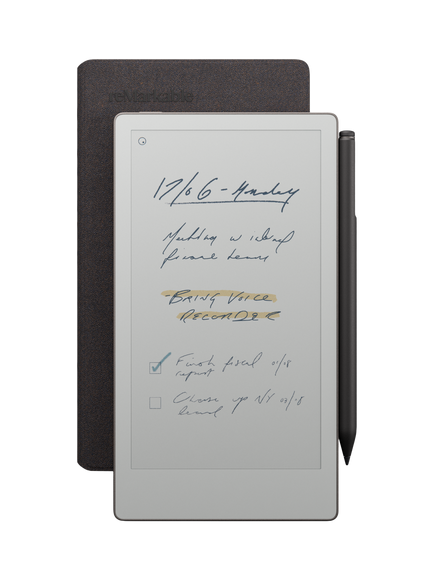 reMarkable Paper Pro Move Tablet, 7.3” Colour Display with Marker Plus & Book Folio Case, Basalt