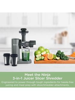 Ninja JC152UK 3-in-1 Cold Press Juicer, Grey - view 2, Grey