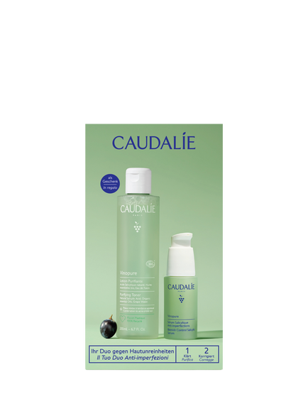 Caudalie Vinopure Serum & Toner Duo Skincare Gift Set, Green Light