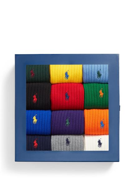 Polo Ralph Lauren Cotton Blend Socks, Pack of 12, Multi/Multi - view 2, Multi Multi