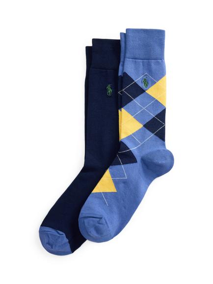 Polo Ralph Lauren Argyle Socks, Pack of 2, Multi, Multi Multi