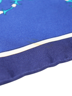 Pre-loved Hermès Poesie Persane Scarf, Blue/Multi - view 2, Blue/Multi