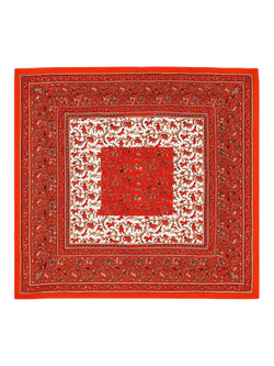 Pre-loved Hermès Chasse En Inde Scarf, Orange/Multi, Orange/Multi