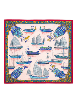 Pre-loved Hermès Junques Et Sampans Scarf, Multi, Multi