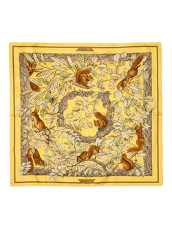 Pre-loved Hermès Casse Noisette Scarf, Yellow, Yellow