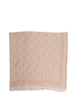 Pre-loved Louis Vuitton Petit Natté Monogram Scarf, Neutral, Neutral