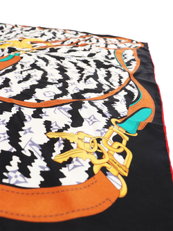 Pre-loved Louis Vuitton Key Chain Printed Scarf, Multi - view 2, Multi