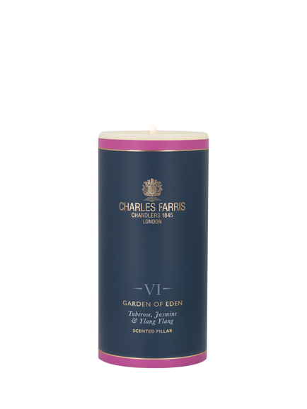 Charles Farris Garden of Eden Scented Pillar Candle, Multi