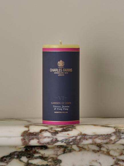 Charles Farris Garden of Eden Scented Pillar Candle - view 2, Multi