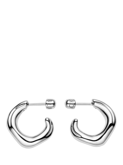 Maria Black Anil Small Hoop Earrings, Silver