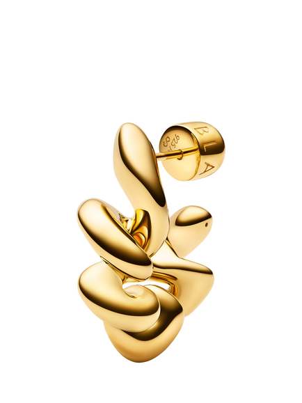 Maria Black Medium Coil Hoop Earrings, Gold - view 2, Gold