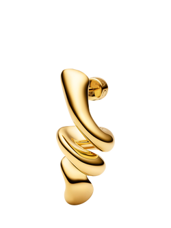 Maria Black Coil Swirl Earrings - view 2, Gold