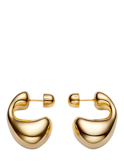 Maria Black Large Biomorphic Earrings, Gold, Gold