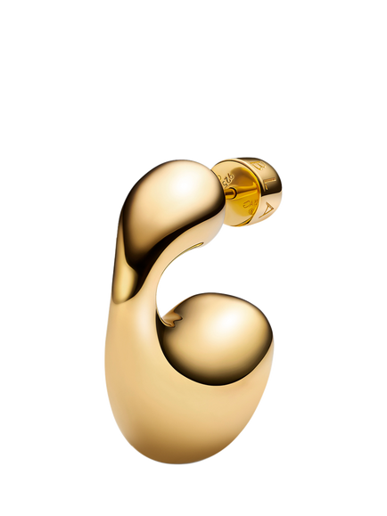 Maria Black Large Biomorphic Earrings, Gold - view 2, Gold