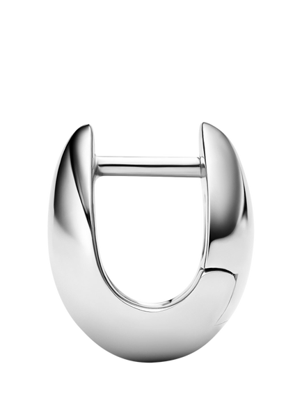 Maria Black Finney Huggie Hoop Earrings, Silver - view 2, Silver