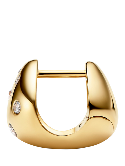 Maria Black Flynn Popcorn Dome Huggie Hoop Earrings - view 2, Gold