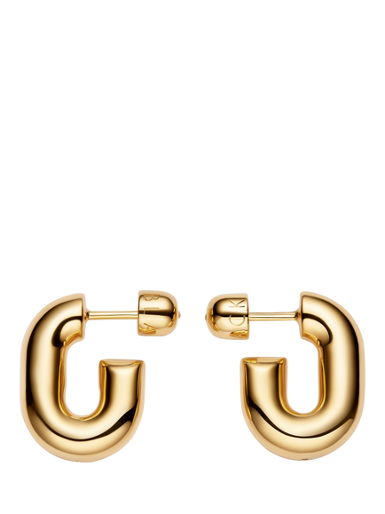 Maria Black Forma Oblong Small Hoop Earrings, Gold