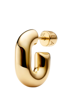 Maria Black Forma Oblong Small Hoop Earrings - view 2, Gold