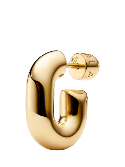 Maria Black Forma Oblong Small Hoop Earrings - view 2, Gold