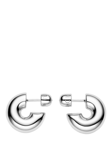 Maria Black Prima Medium Hoop Earrings, Silver