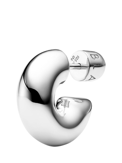 Maria Black Prima Medium Hoop Earrings - view 2, Silver