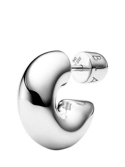 Maria Black Prima Medium Hoop Earrings - view 2, Silver