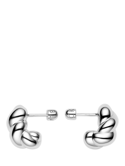 Maria Black Small Robe Earrings, Silver, Silver