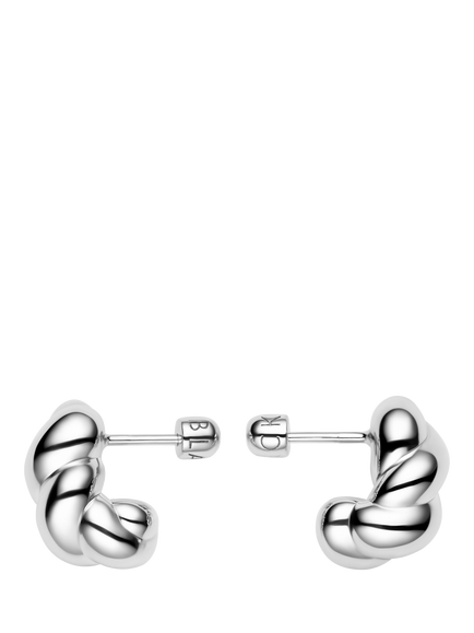 Maria Black Small Robe Earrings, Silver, Silver