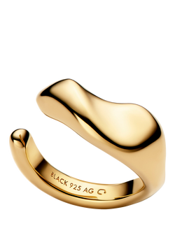 Maria Black Saddle Ear Cuff, Gold