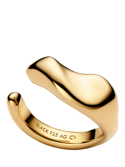 Maria Black Saddle Ear Cuff, Gold