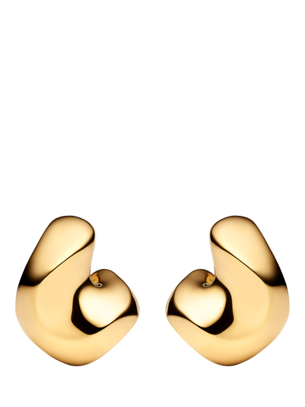 Maria Black Biomorphic 3D Saddle Earrings - view 2, Gold