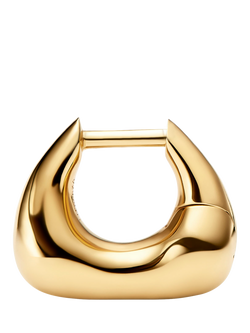 Maria Black Satchel Huggie Hoop Earrings, Gold - view 2, Gold