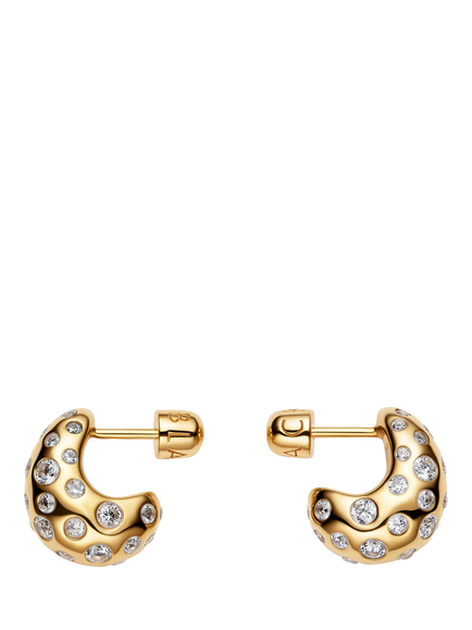 Maria Black Tryvann Ovate Popcorn Earrings, Gold, Gold