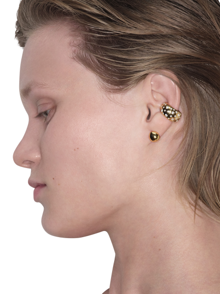 Maria Black Tryvann Popcorn Ear Cuff, Gold - view 2, Gold
